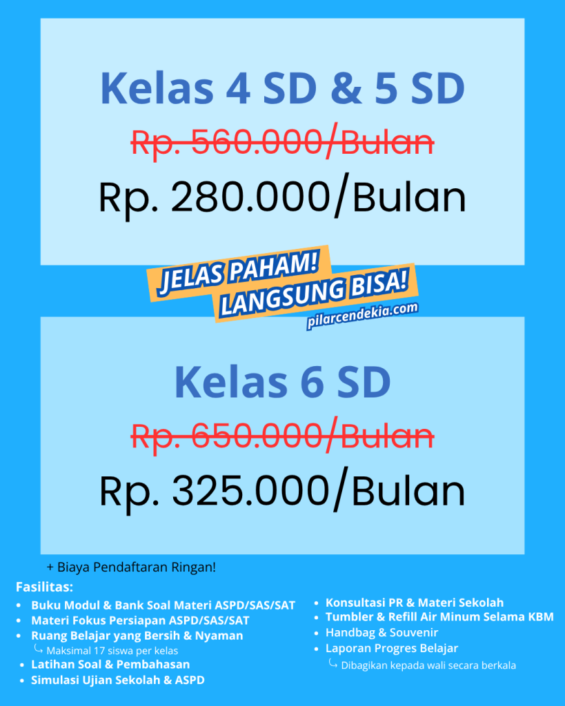 Harga Bimbel SD Harga Bimbel SD